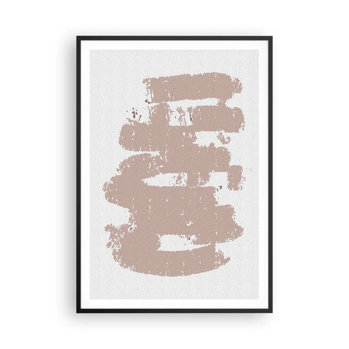 Poster in black frame - Abstract in Delicate Pink - 70x100 cm