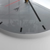 Clock face with lines