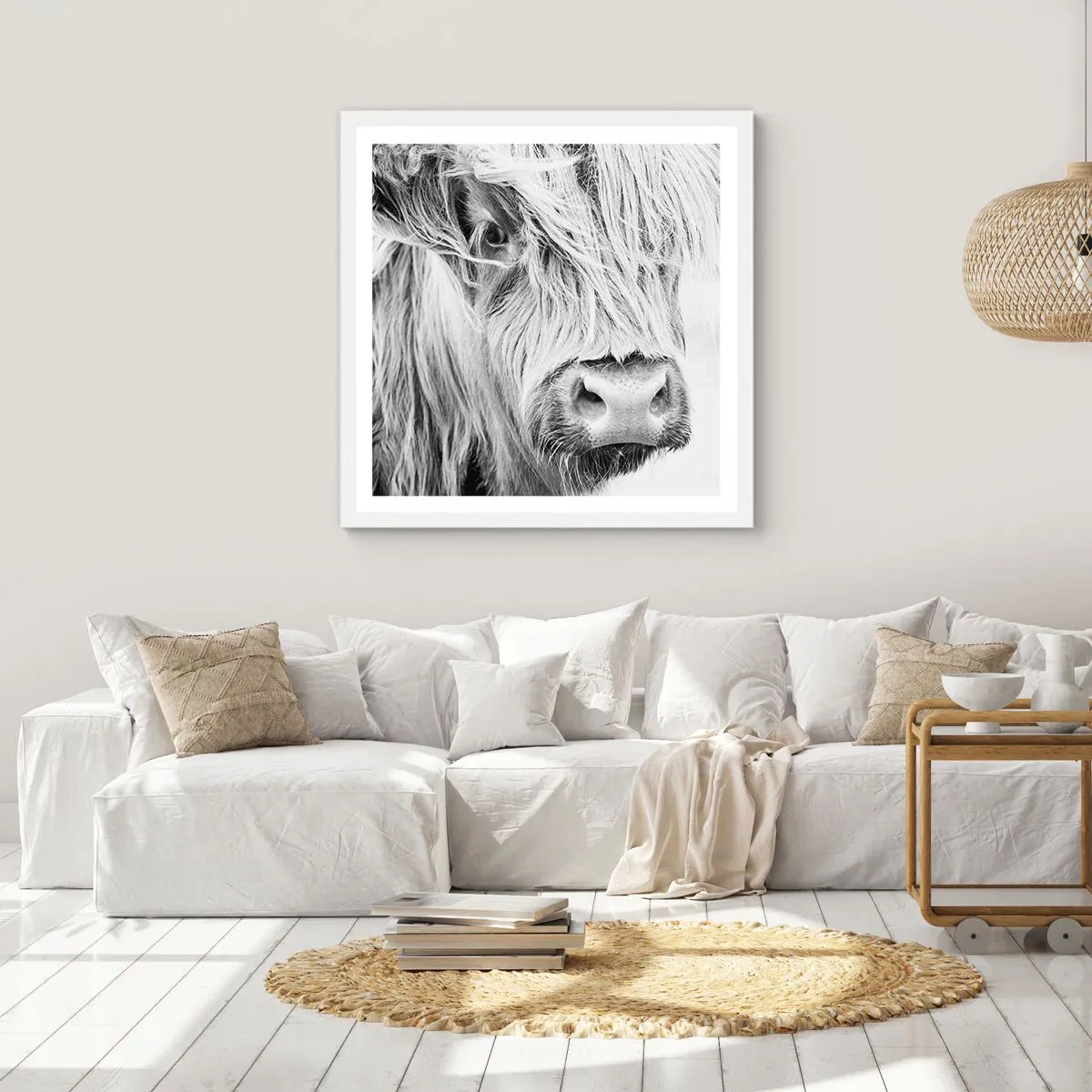 Poster in white frmae - Scottish Wilderness - 50x50 cm
