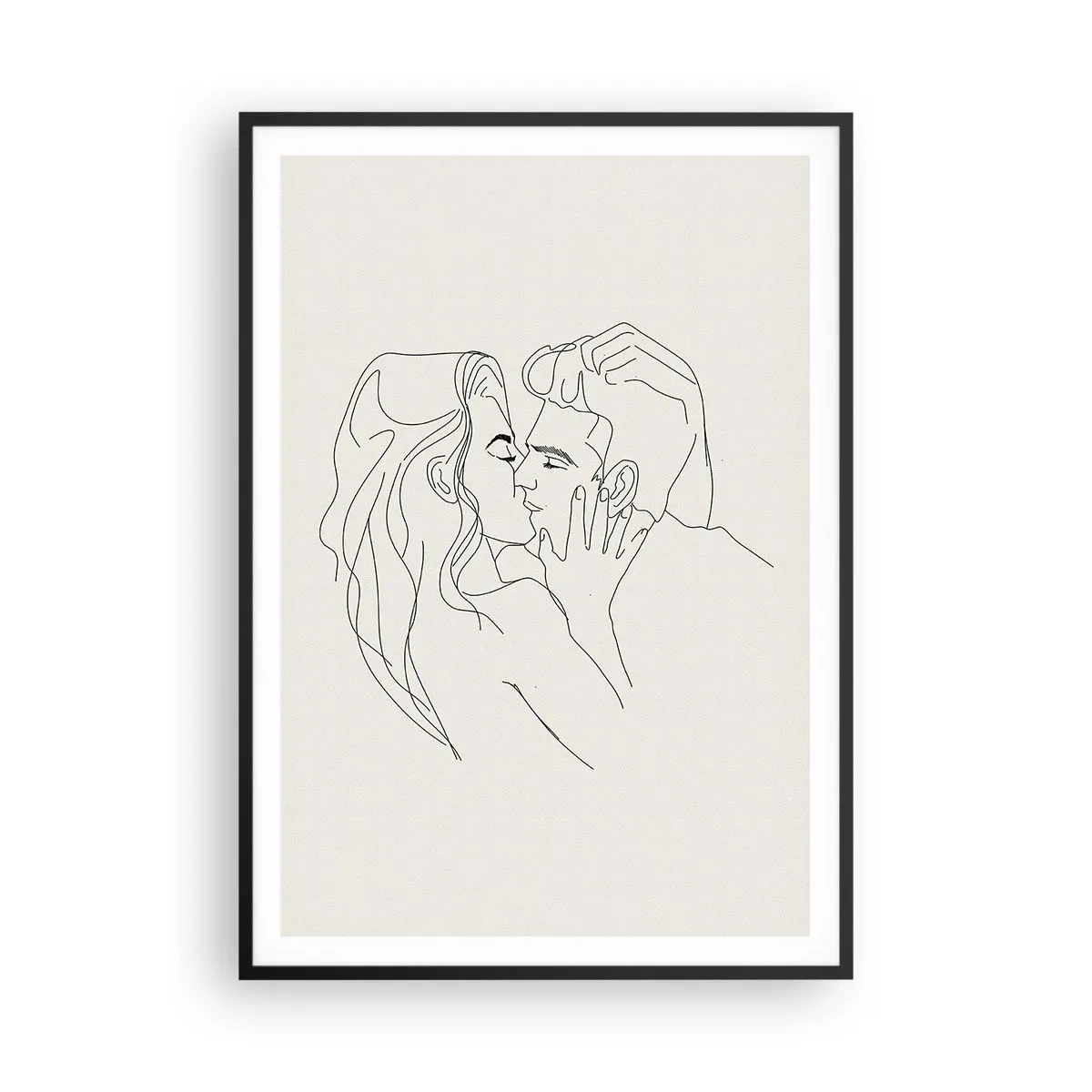 Poster in black frame - Tangled up by a Feeling - 70x100 cm
