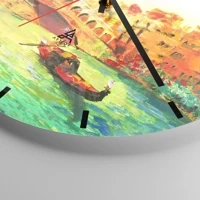 Clock face with lines