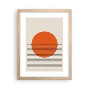 Poster in light oak frame - Always the Sun - 30x40 cm