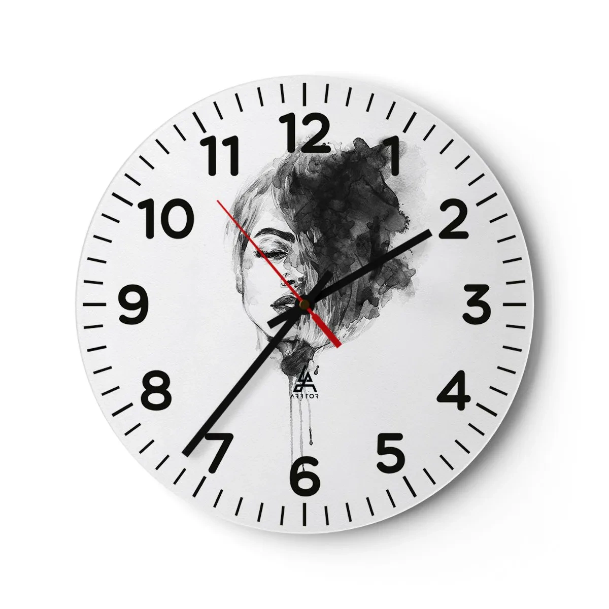 Wall clock - Clock on glass - What Does a Girl Dream about? - 30x30 cm