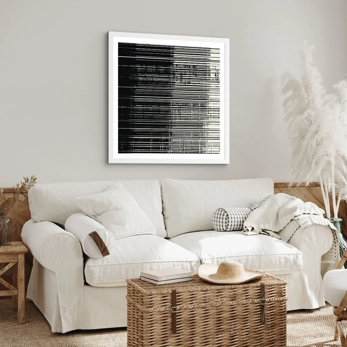Poster in white frmae - Waves and Vibrations - 60x60 cm