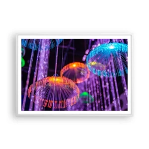 Poster in white frmae - Light Fountain - 100x70 cm