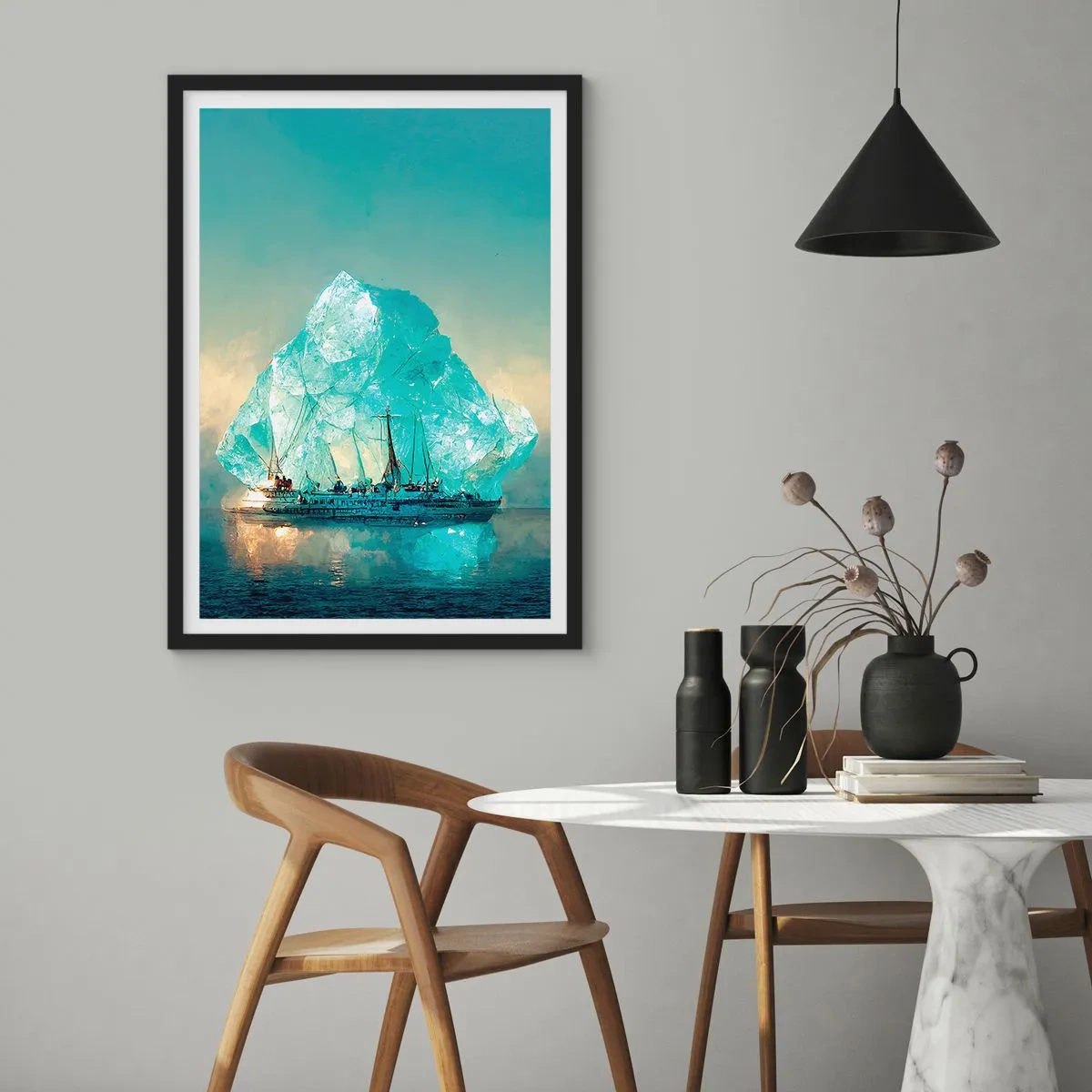 Poster in black frame - Arctic Diamond - 61x91 cm