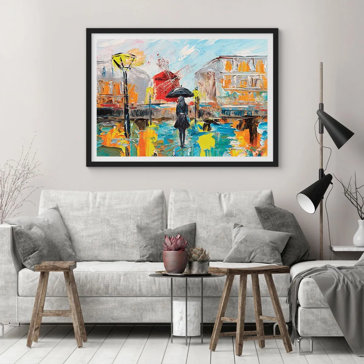 Poster in black frame - Parisian Legends - 40x30 cm