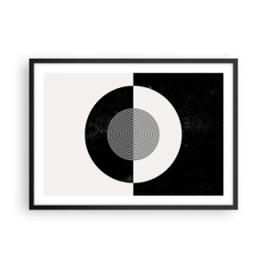 Poster in black frame - Harmony in Black and White - 70x50 cm