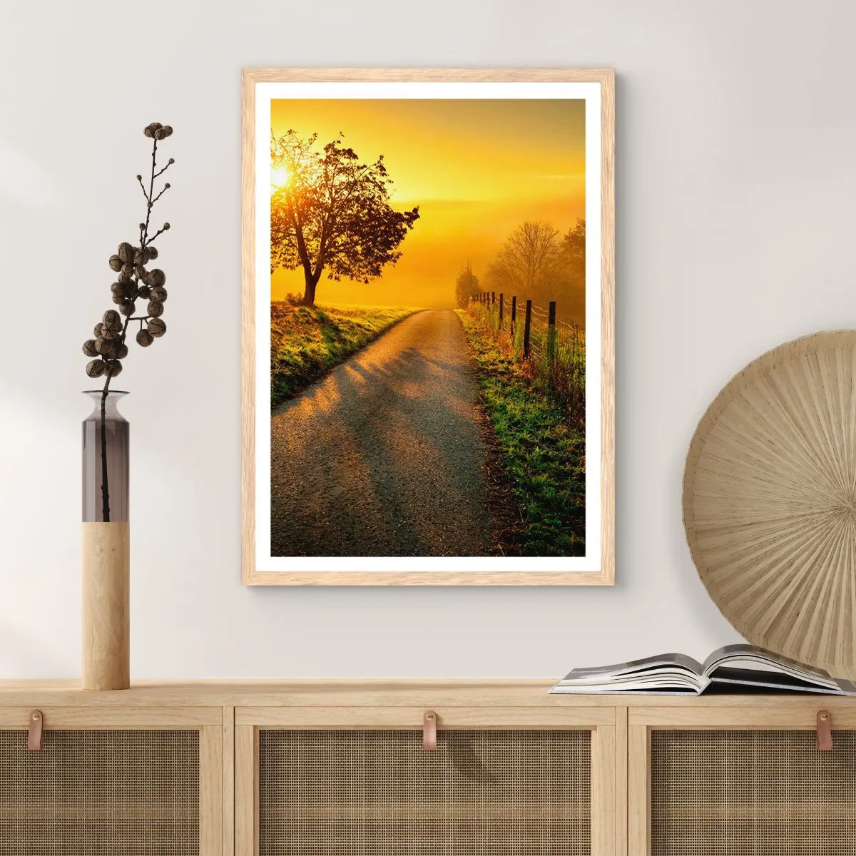Poster in light oak frame - Honey Afternoon - 40x50 cm