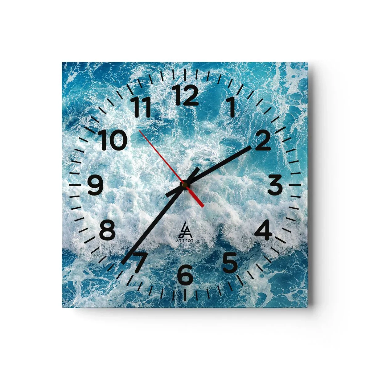 Wall clock - Clock on glass - Jouful and Loud - 40x40 cm