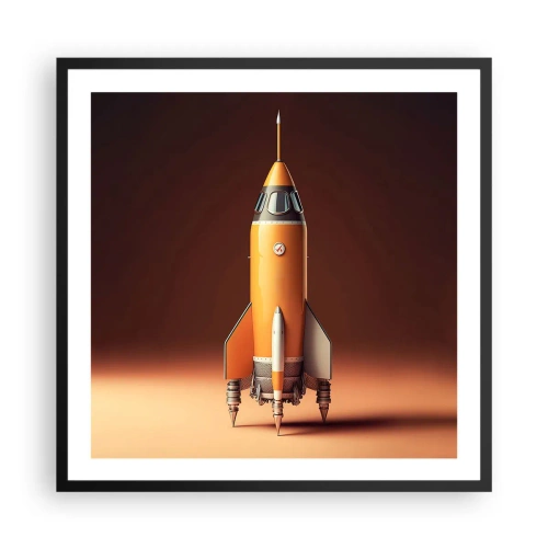 Poster in black frame - It Starts with a Dream - 60x60 cm