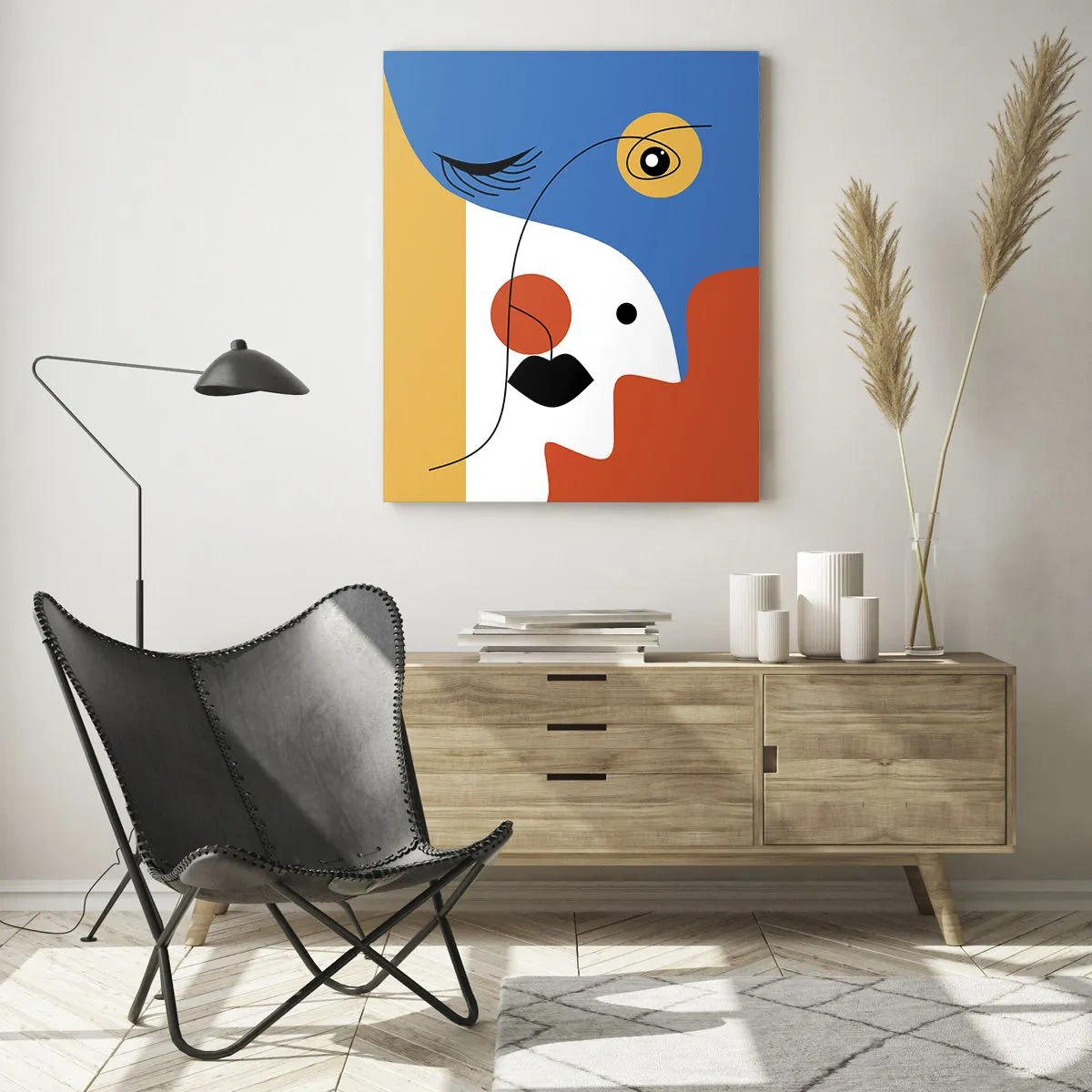 Glass picture - Deconstructed Potrait - 50x70 cm