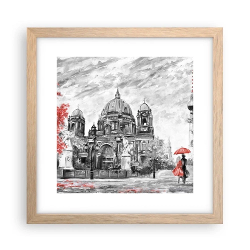 Poster in light oak frame - Berlin Encounter - 30x30 cm