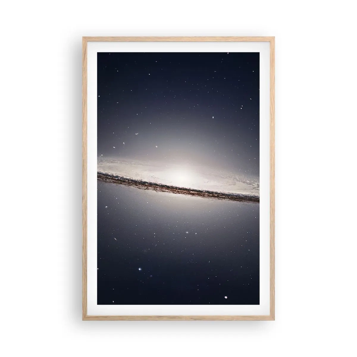Poster in light oak frame - A Long Time Ago in a Distant Galaxy - 61x91 cm