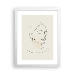 Poster in white frmae - With a Decisive Line - 30x40 cm