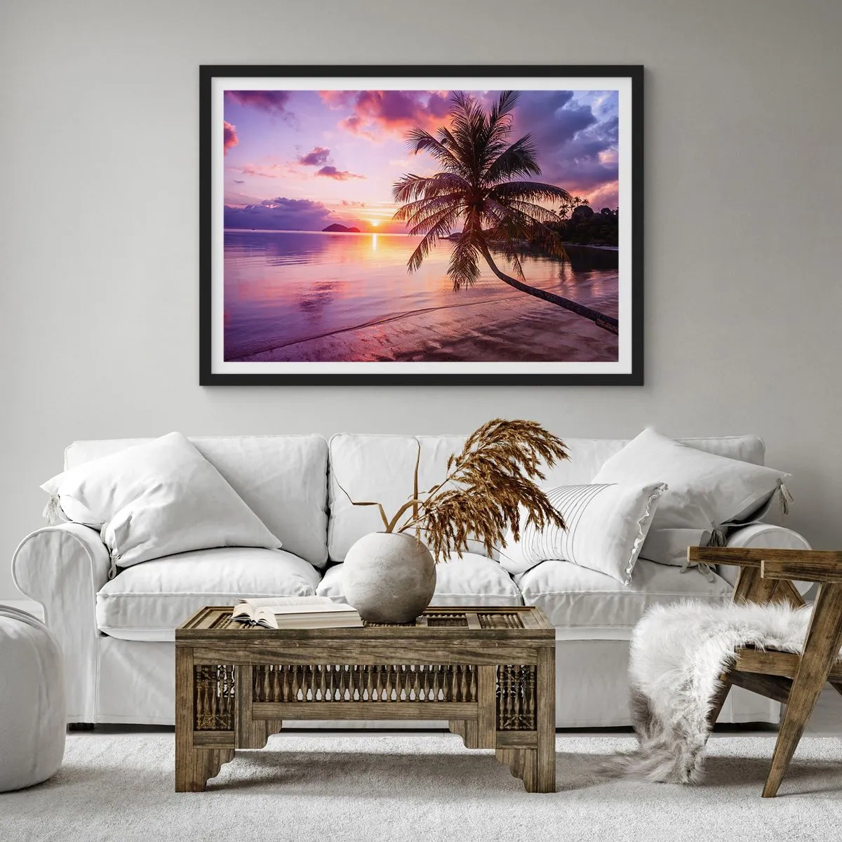 Poster in black frame - Bliss up to the Horizon - 91x61 cm