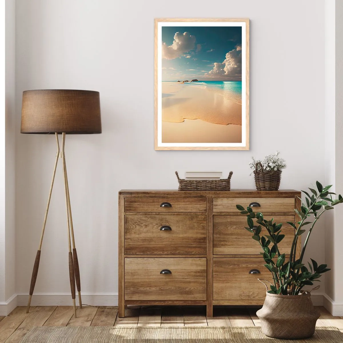 Poster in light oak frame - Dream Day - 61x91 cm