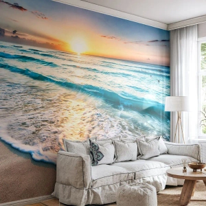 Photo Wallpaper Premium Sand - Sunset View - Landscape, Beach, Sunset - 500x350 cm