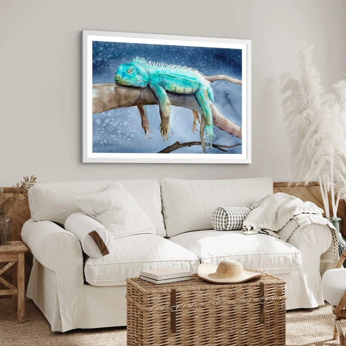 Poster in white frmae - It Feels Good - 91x61 cm