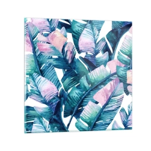 Glass picture - In a Banana Grove - 60x60 cm