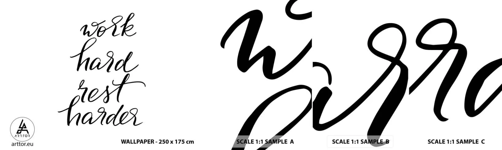 Photo Wallpaper Sample Self-Adhesive Deluxe Sticker - Life Balance - Typography, Affirmation, Maxim - 100x30 cm