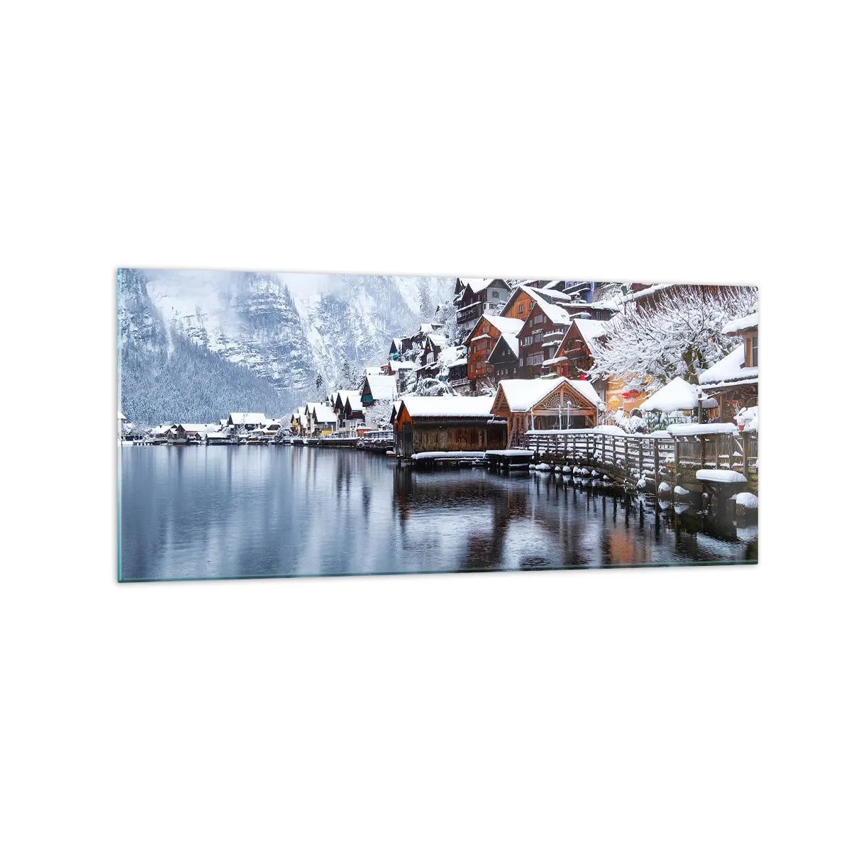 Glass picture - In Winter Decoration - 120x50 cm