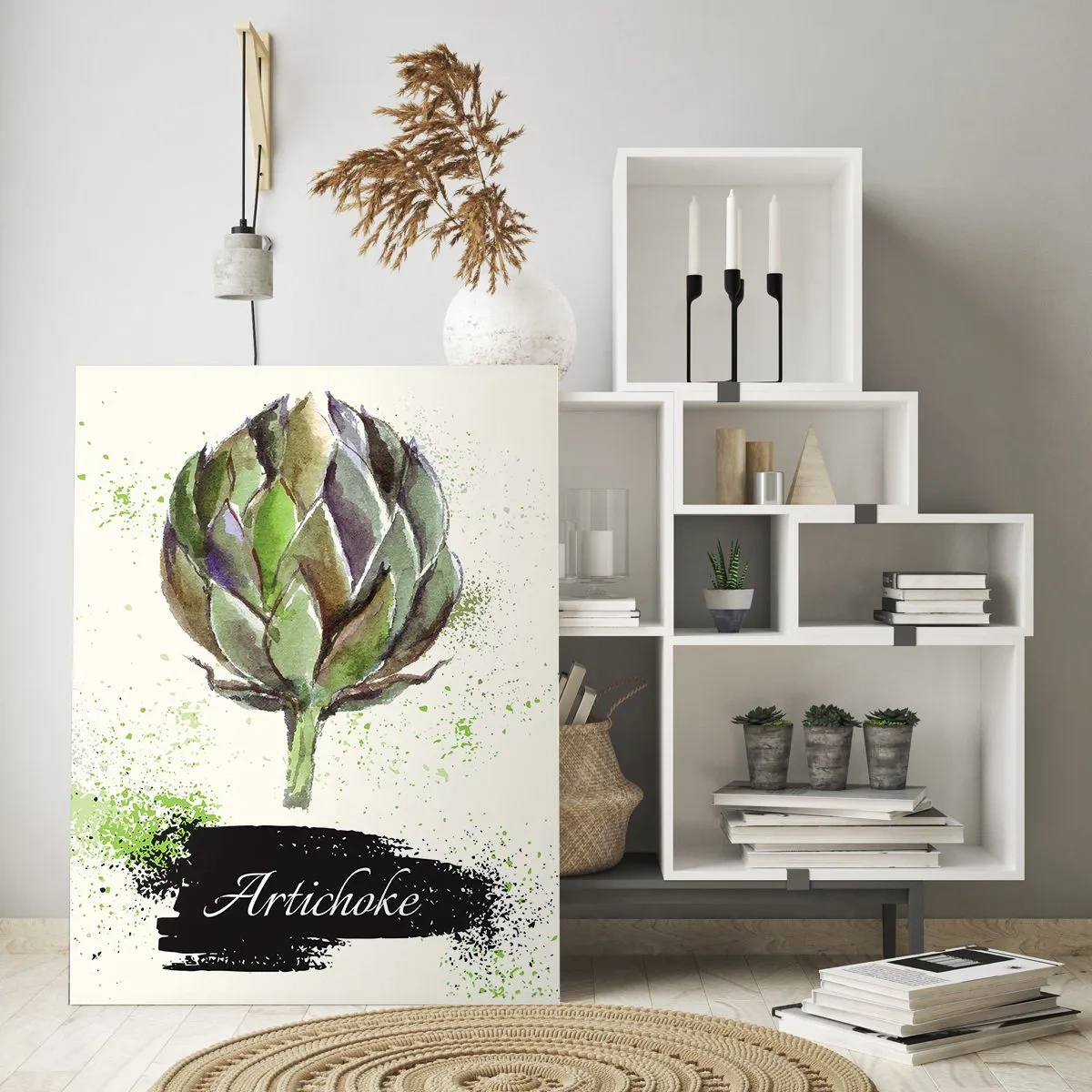 Glass picture - Eviva Vegetables! - 80x120 cm