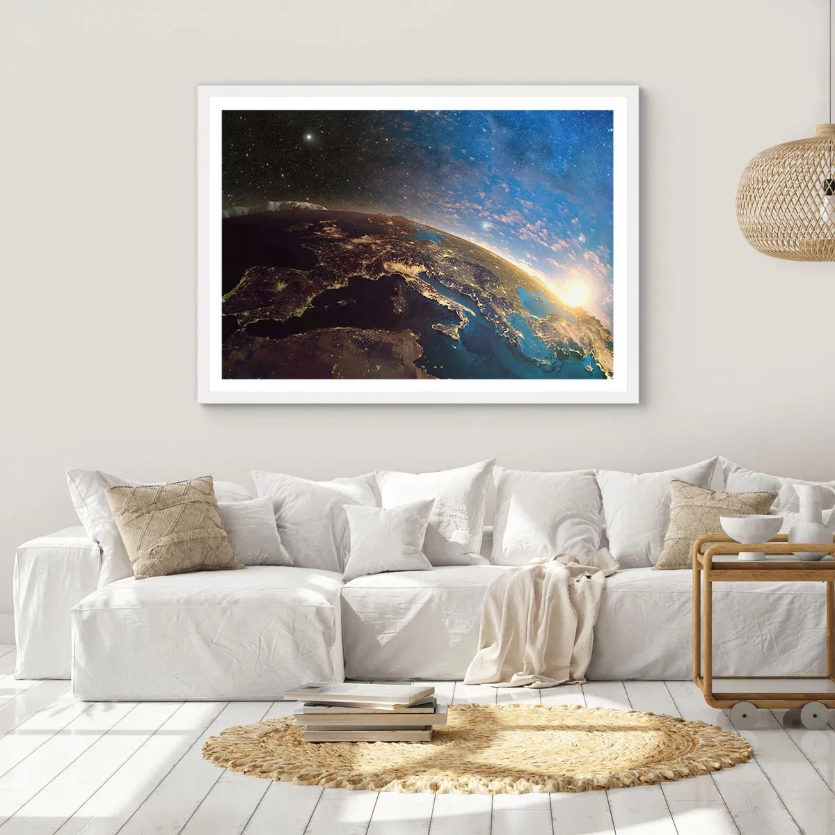 Poster in white frmae - Let's Look at Each Other from a Distance - 40x30 cm