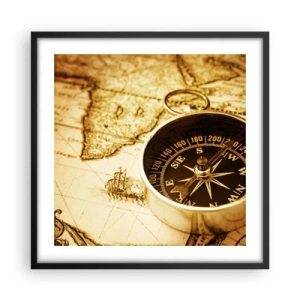 Poster in black frame - East or West? - 50x50 cm