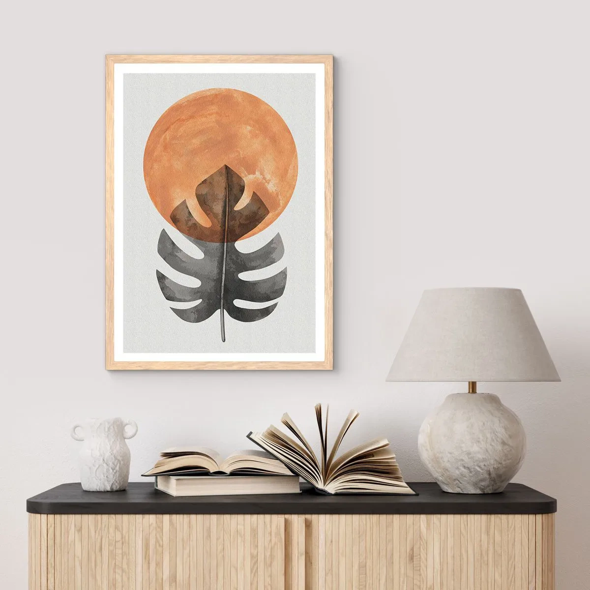 Poster in light oak frame - Always the Sun - 40x50 cm