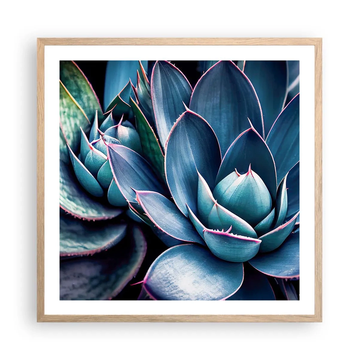 Poster in light oak frame - Vital Strength - 60x60 cm