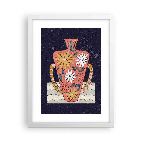 Poster in white frmae - Painted Vase - 30x40 cm