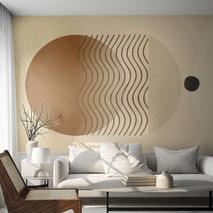 Custom Self-Adhesive Wallpaper Deluxe Sticker - About the Origin of Geometrical Figures - Abstraction, Piece, Minimalism