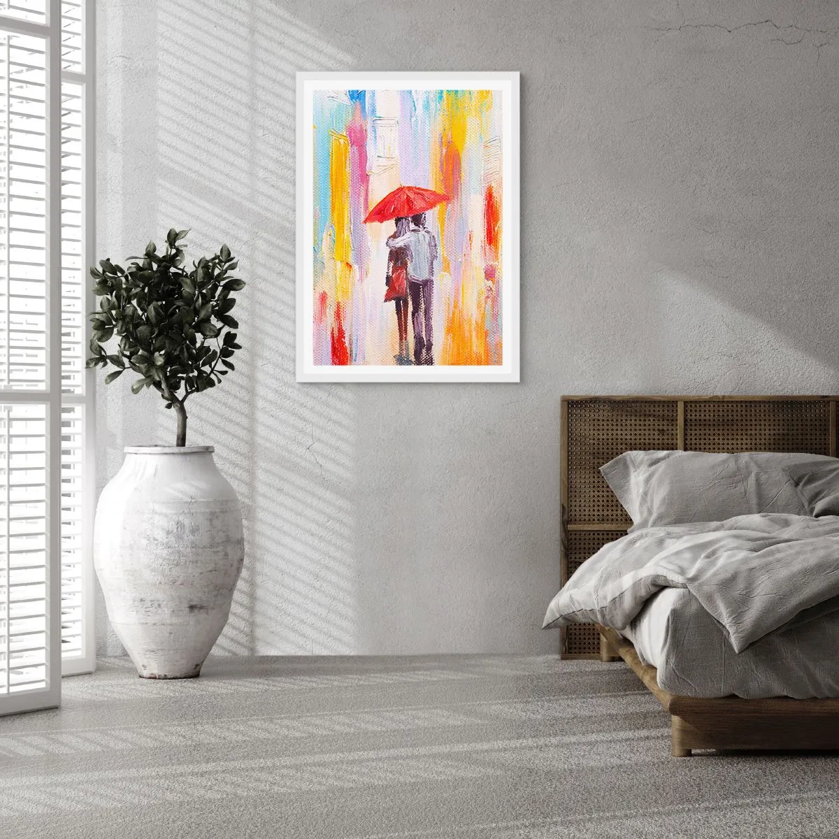 Poster in white frmae - Let It rain - 61x91 cm