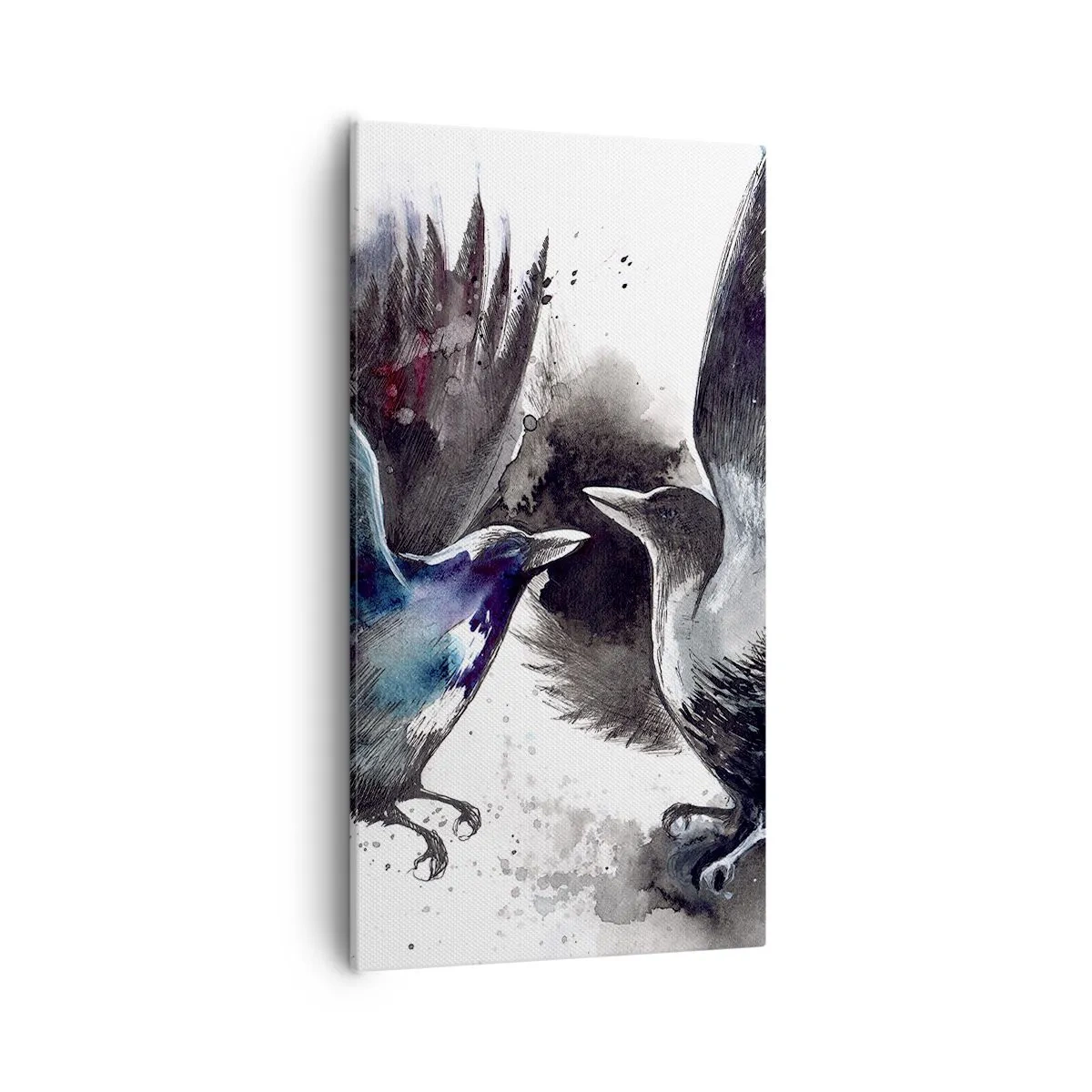 Canvas picture - Two Crows - 55x100 cm
