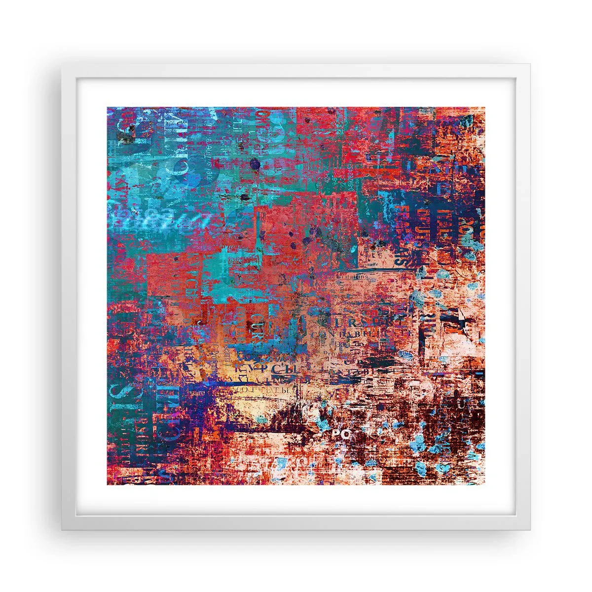 Poster in white frmae - Memory and Oblivion - 50x50 cm