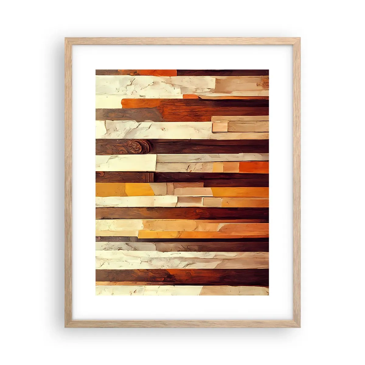 Poster in light oak frame - Anthem of Forest Birds - 40x50 cm