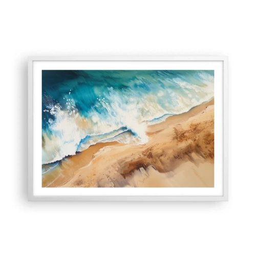Poster in white frmae - Returning Wave - 70x50 cm