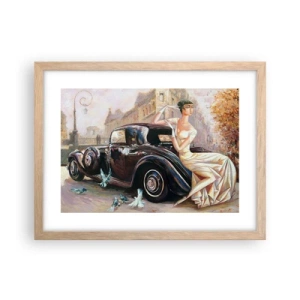 Poster in light oak frame - Elegance - Retro Style - 40x30 cm