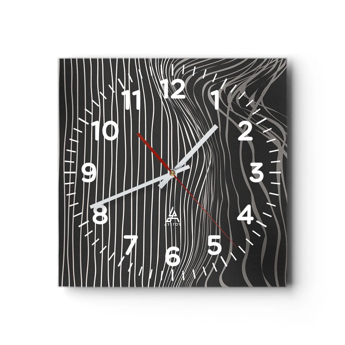 Wall clock - Clock on glass - Rhythm and Accent - 40x40 cm