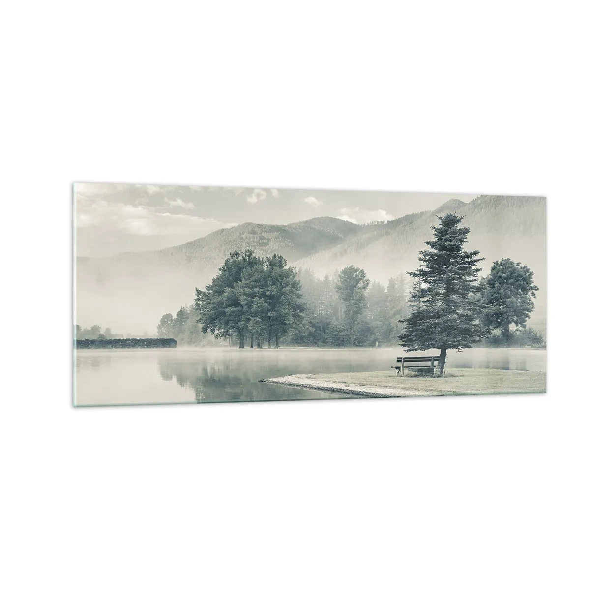 Glass picture - Lake Is Still Asleep - 100x40 cm