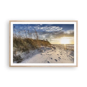Poster in light oak frame - Invitation to a Walk - 91x61 cm