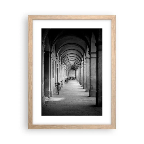 Poster in light oak frame - Under the Arcades - 30x40 cm
