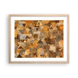 Poster in light oak frame - World Caught in One Form - 50x40 cm