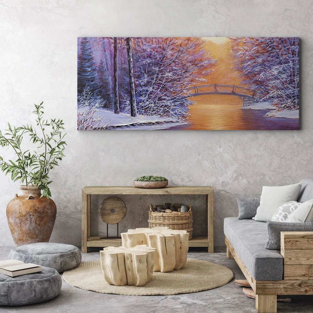 Canvas picture - Let's Meet Here - 90x30 cm
