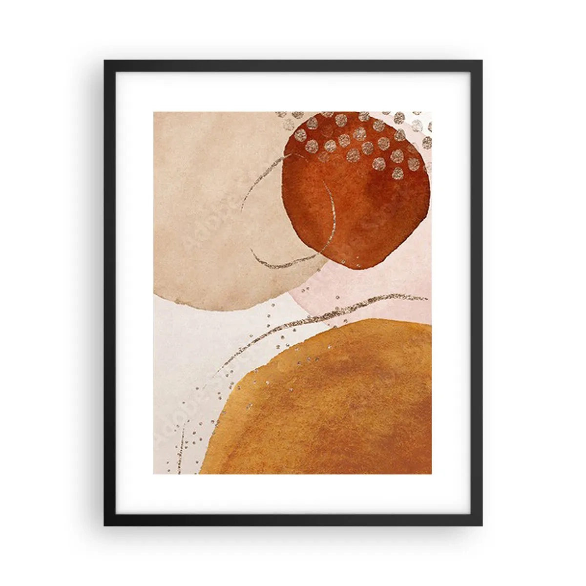 Poster in black frame - Roundness and Movement - 40x50 cm