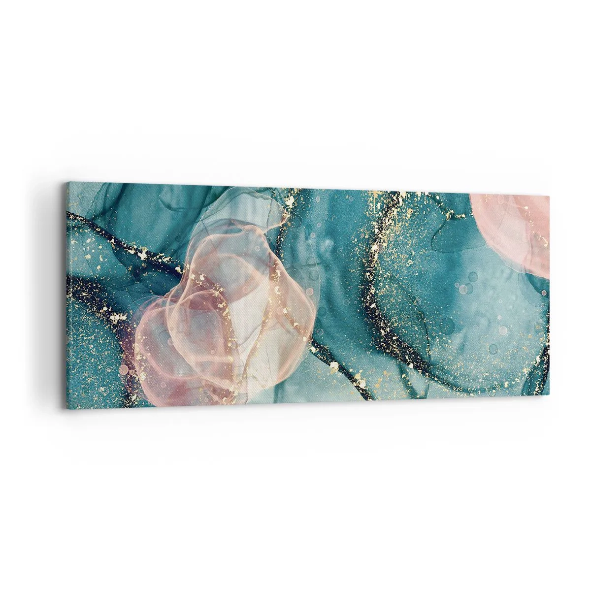 Canvas picture - Silm Blue, Tulle Pink - 120x50 cm