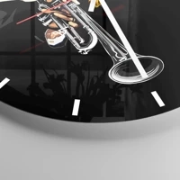 Clock face with lines