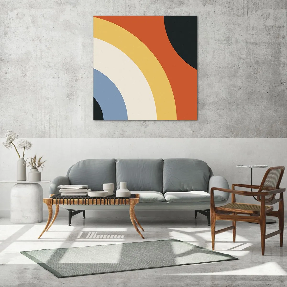 Glass picture - Towards Each Other - 60x60 cm