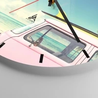 Clock face with lines